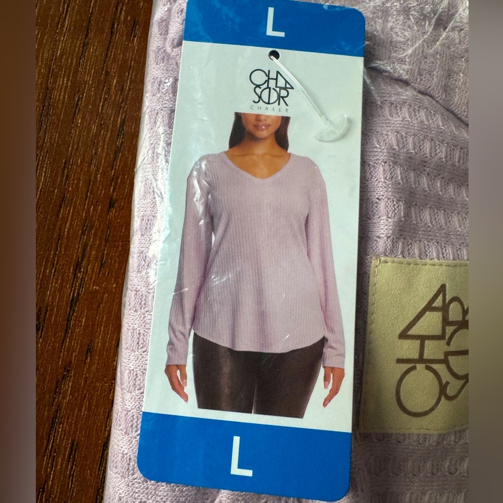 Waffle knit tunic top